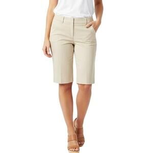 White House Black Market 11" Bermuda Shorts in Khaki NWT Size 0